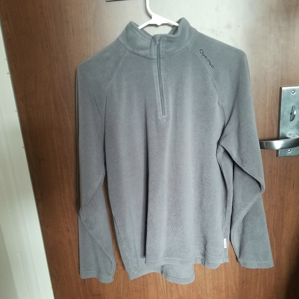 Quechua Grey Quarter Zip Decathalon Fleece